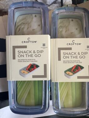 Croton Snack & Dip Set with Blue and Green Accents